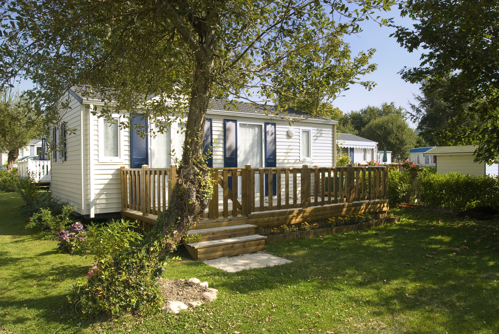 Mobil-home dans un camping